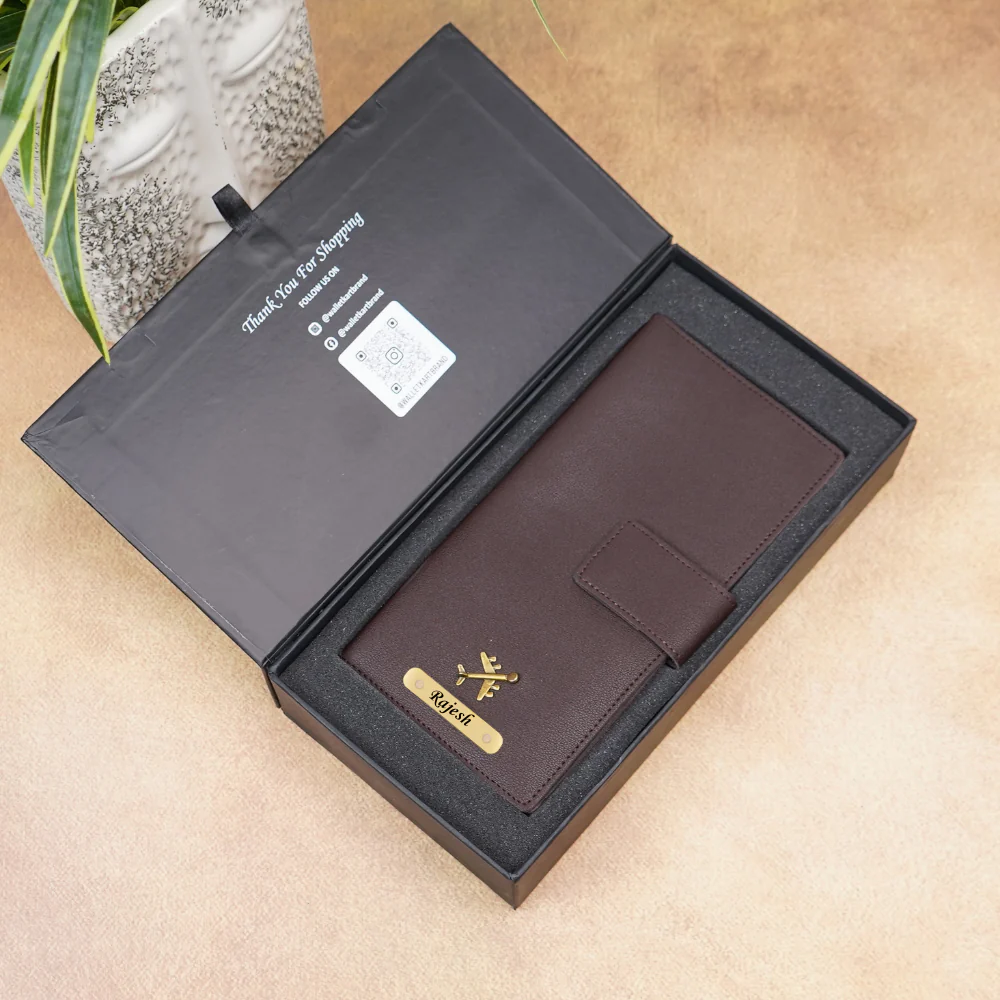 Personalized Travel Wallet with Name & Charm for Men/Women - Image 4