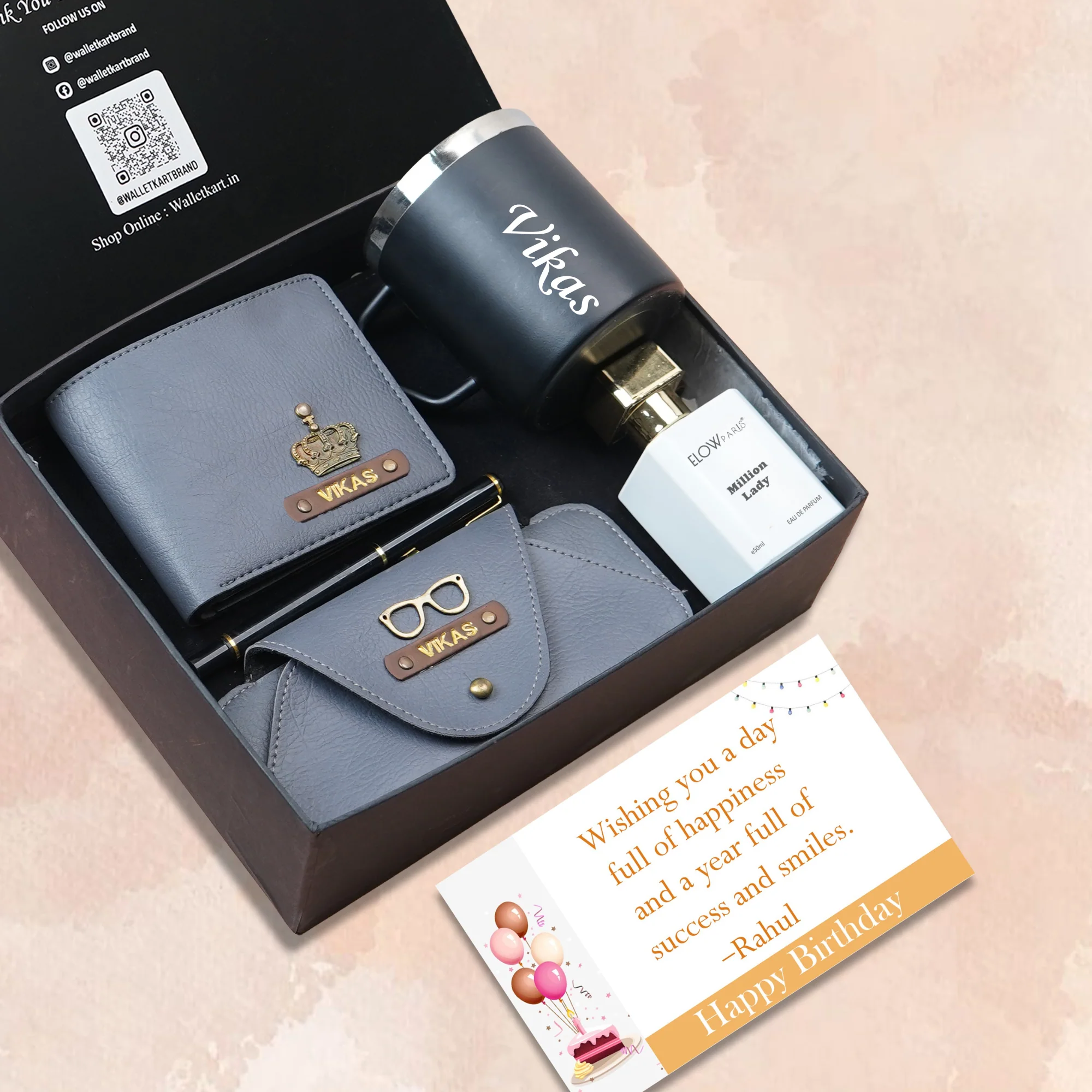 Premium Gift Set for Men – Wallet, Perfume, Coffee Mug & Eyewear Case | Perfect Gift for Him - Image 6