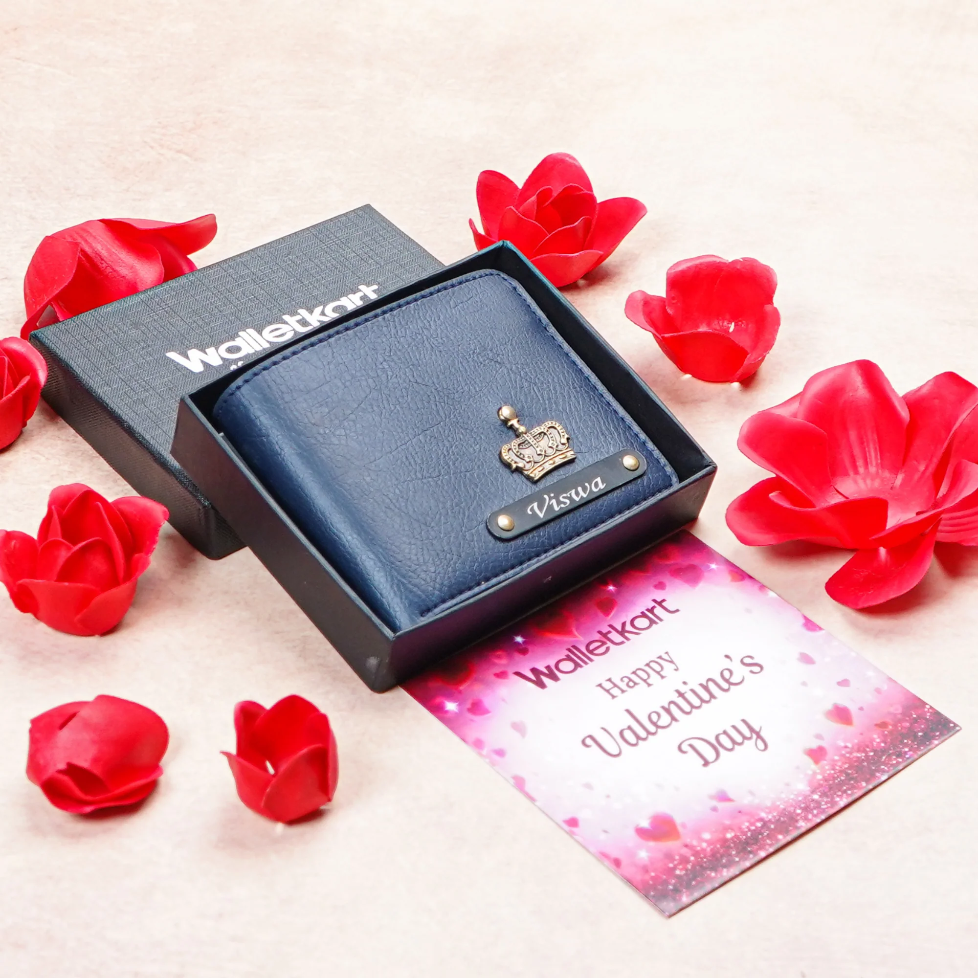 Romantic Valentine for Boyfriend Husband – Personalized Men's Wallet with Name & Charm - Image 5