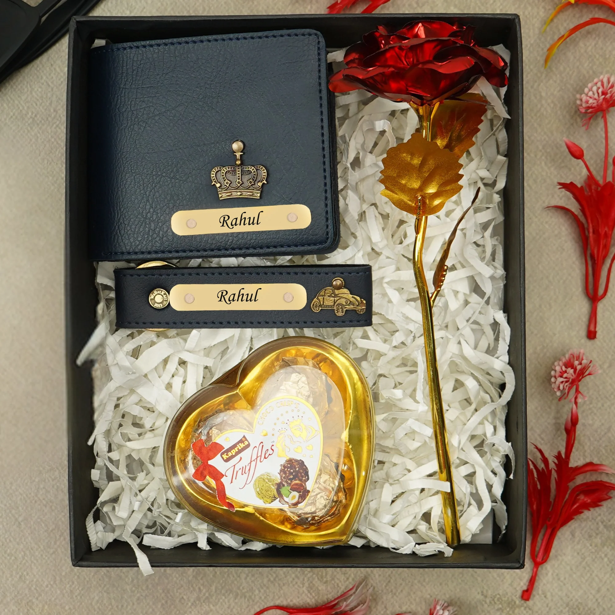 Valentine Personalised Romantic Premium Gift Ensemble For Him With Name & Charm - Image 6