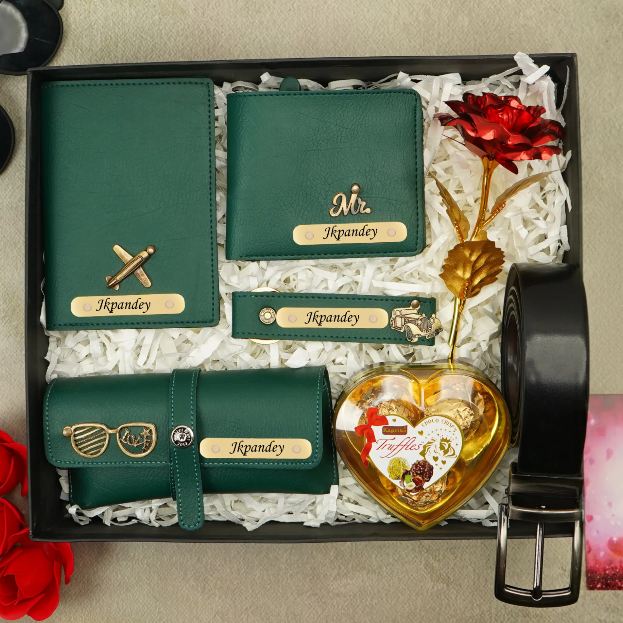 A Tale of Love: Personalised Valentine Gift Set For Him With Name & Charm - Image 6