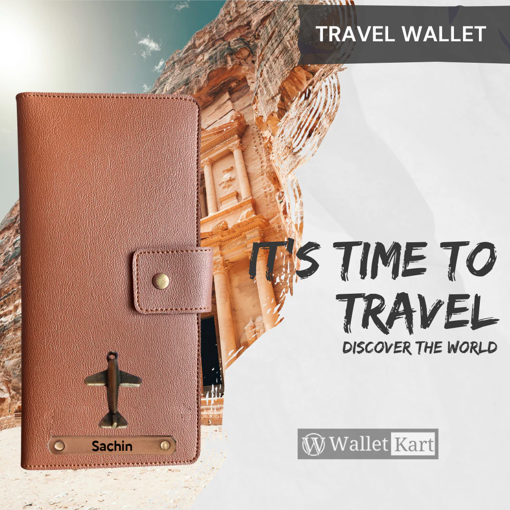 Personalised Men's Wallet, Eyewear case, Luggage Tag & Travel Wallet with Name & Charm - Image 7